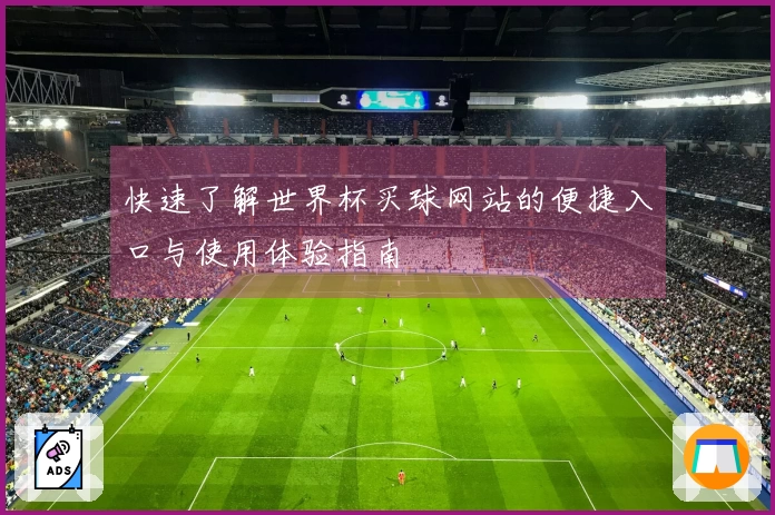 快速了解世界杯买球网站的便捷入口与使用体验指南